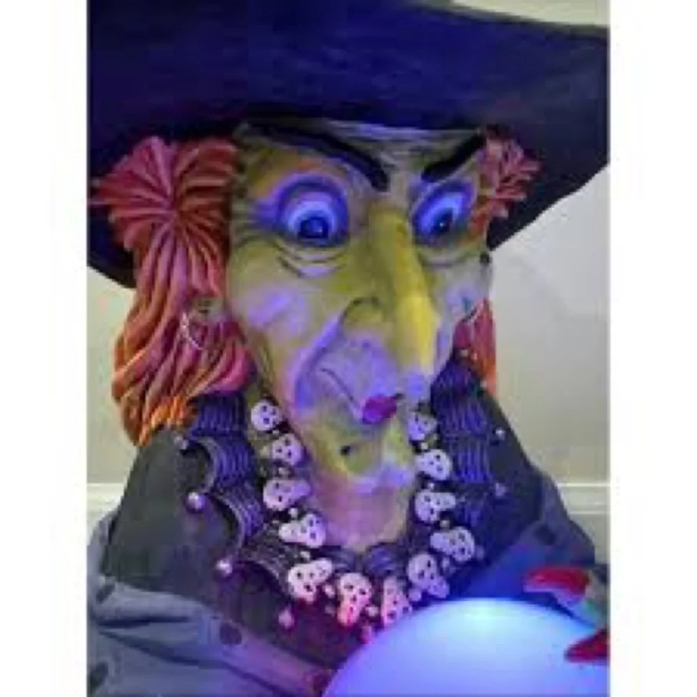 Hagatga the Halllween  Witch Figurine with Crystal Ball
